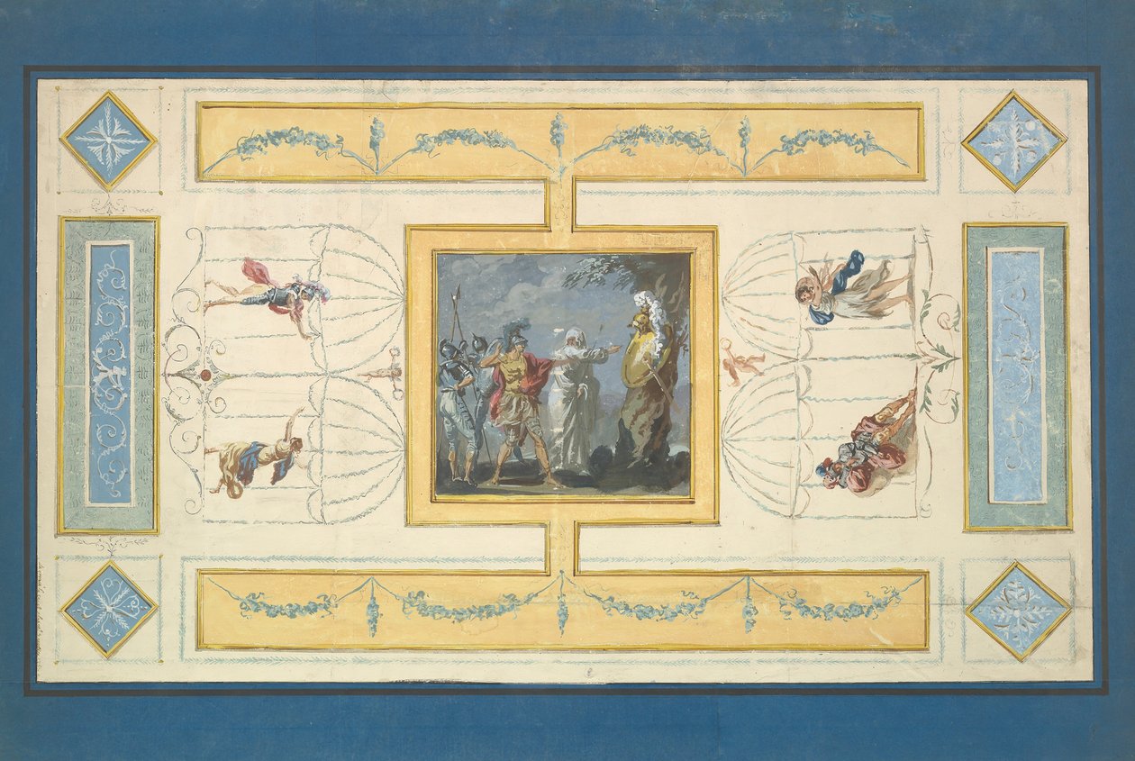 Studio per un soffitto, n.d. da Jean Jacques Lagrenee
