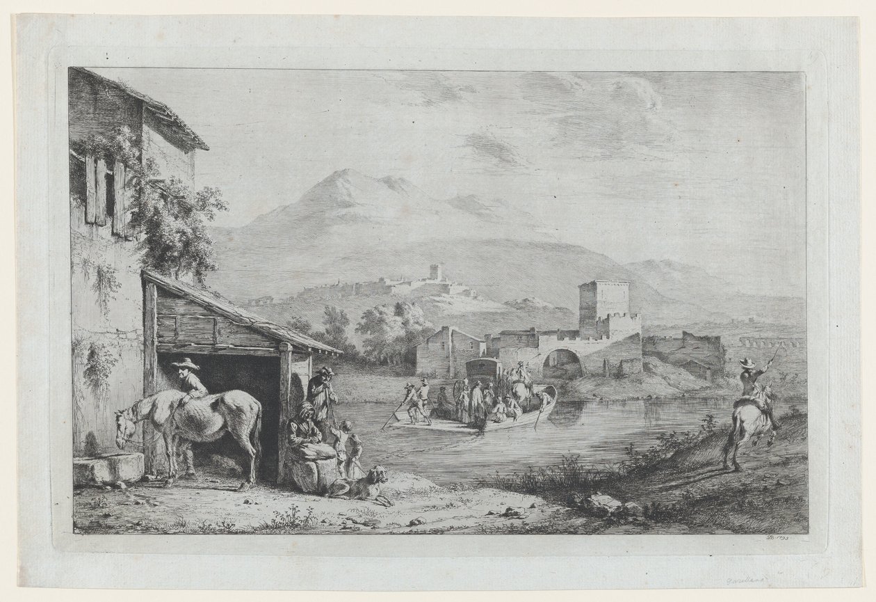 Passaggio del Garigliano, Italia da Jean Jacques de Boissieu