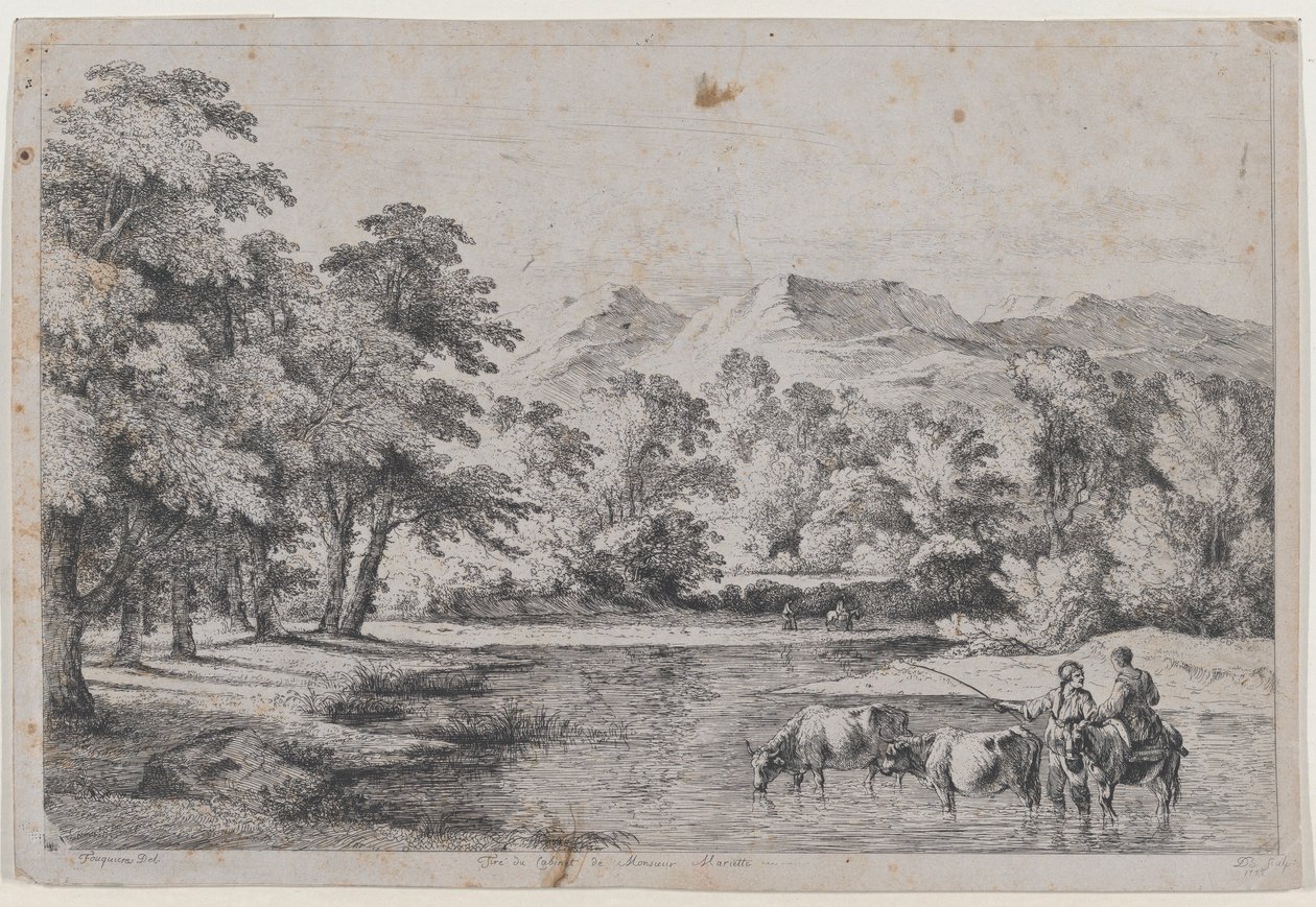 Paesaggio dopo Fouquières, 1772 da Jean Jacques de Boissieu
