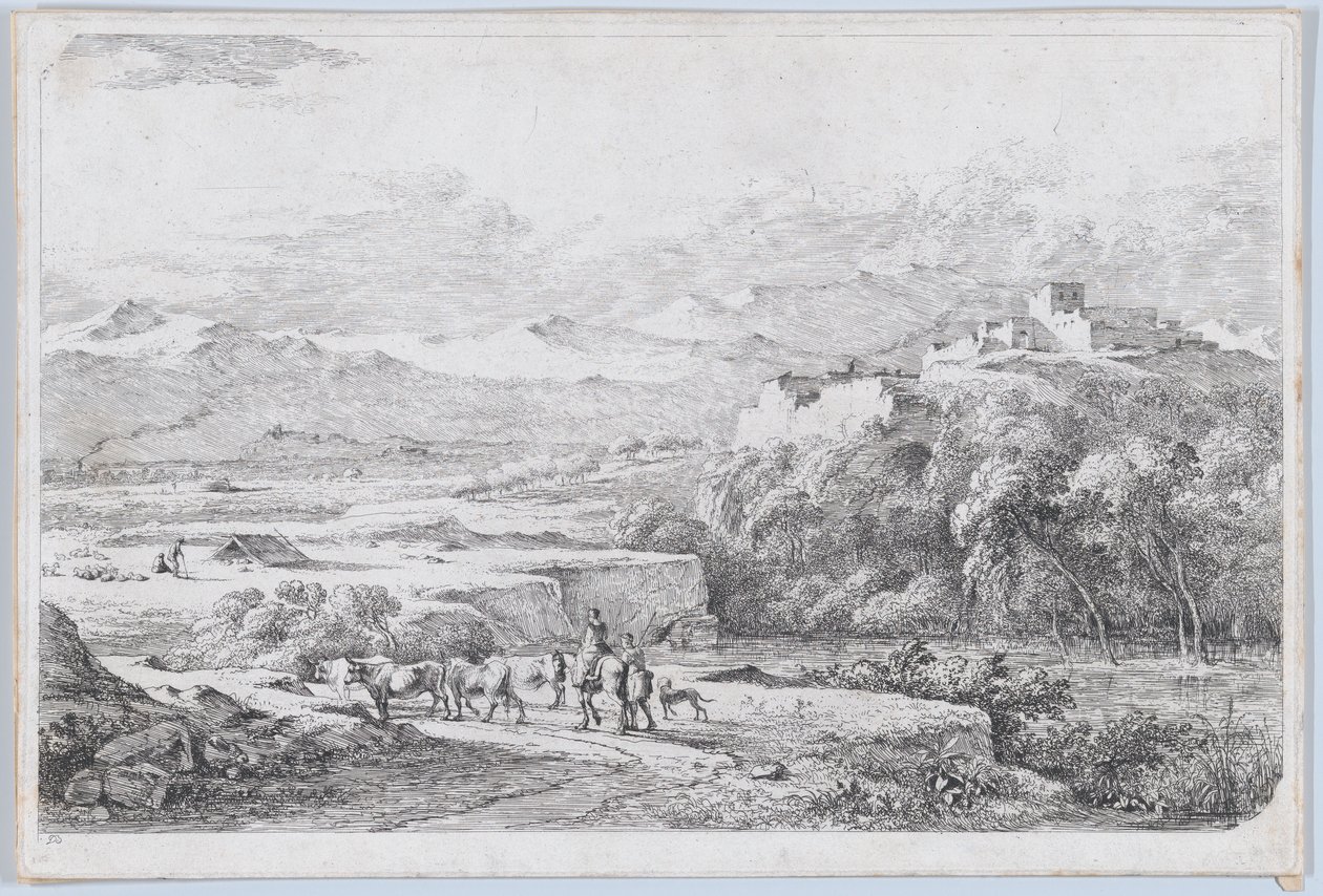 Paesaggio dopo Van der Cabel, ca. 1773 da Jean Jacques de Boissieu