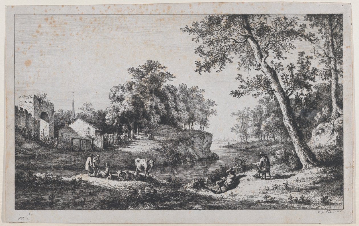 Paesaggio ad Ambronay da Jean Jacques de Boissieu
