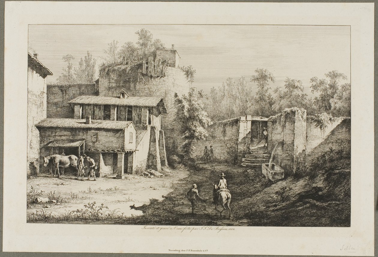 Paesaggio con Cavaliere e Fabbro da Jean Jacques de Boissieu