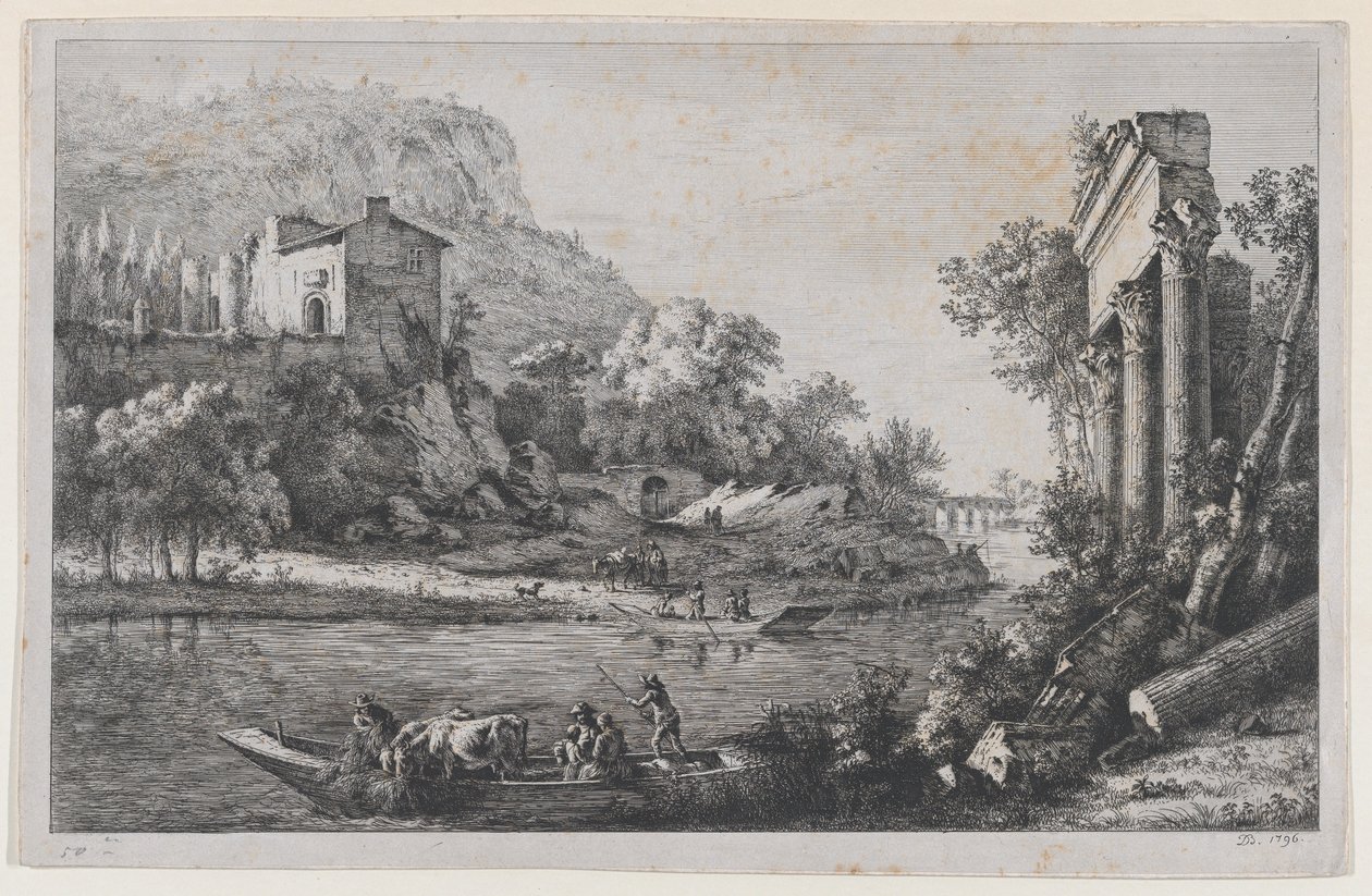 Attraversamento del fiume da Jean Jacques de Boissieu