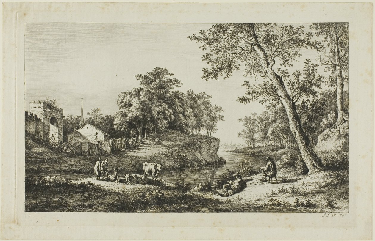 Paesaggio rustico ad Ambronay da Jean-Jacques de Boissieu