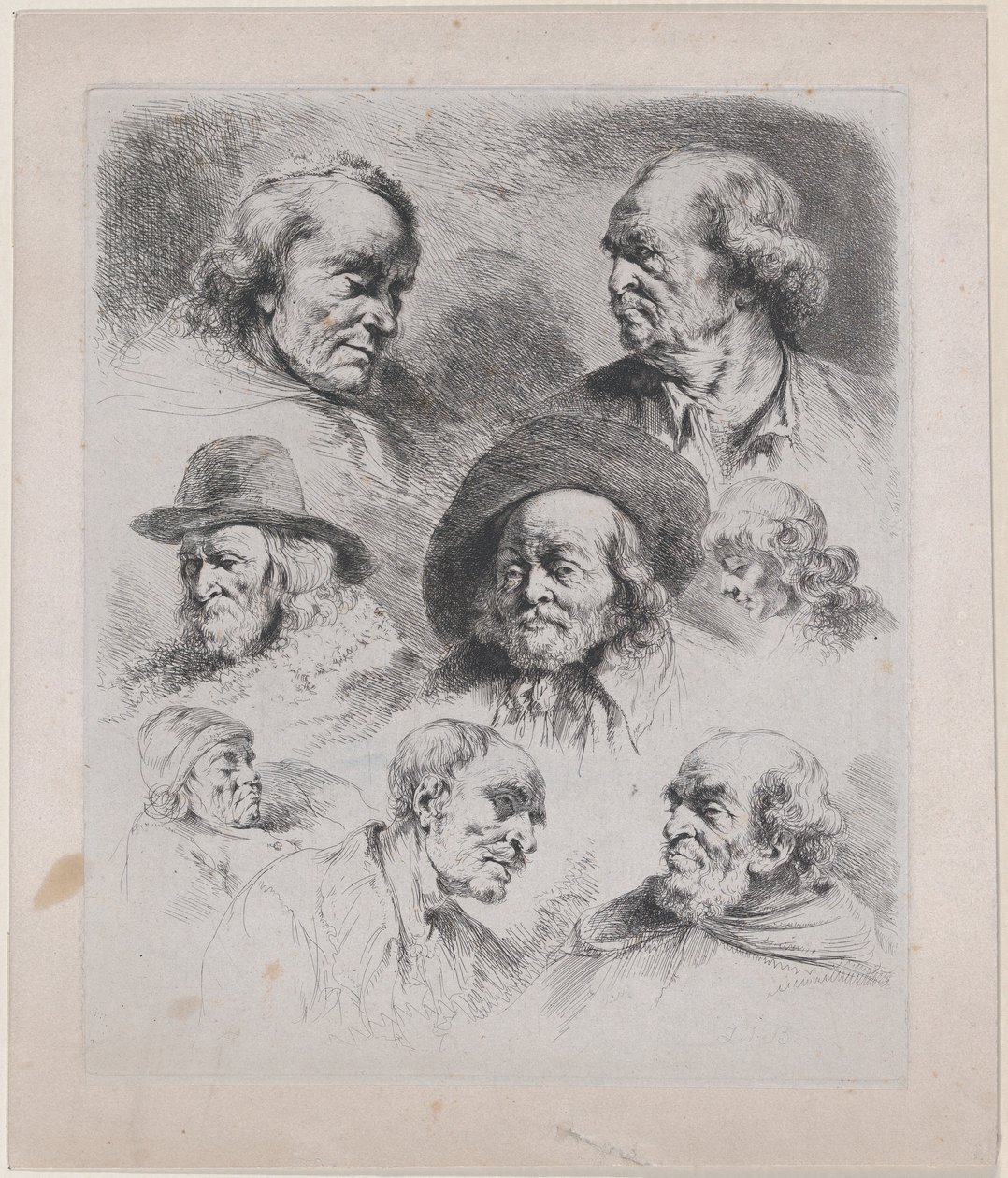 Studio di Otto Teste da Jean Jacques de Boissieu