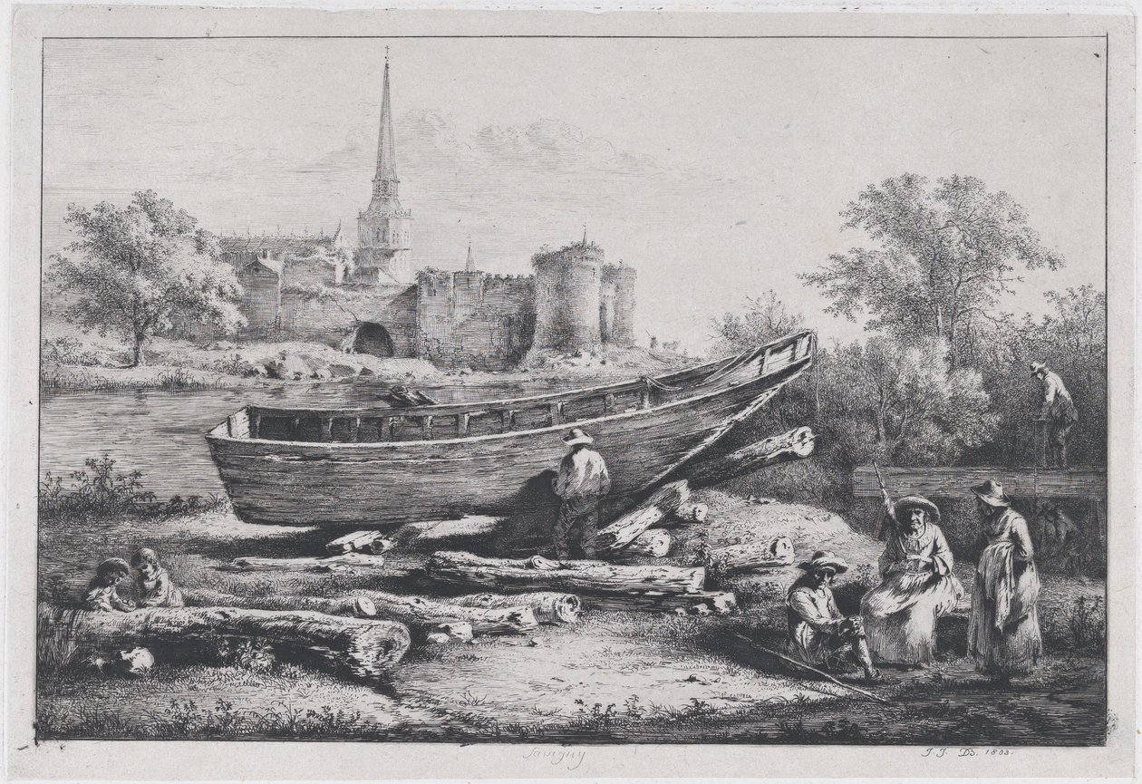 Il cantiere, a Savigny, 1803 da Jean Jacques de Boissieu