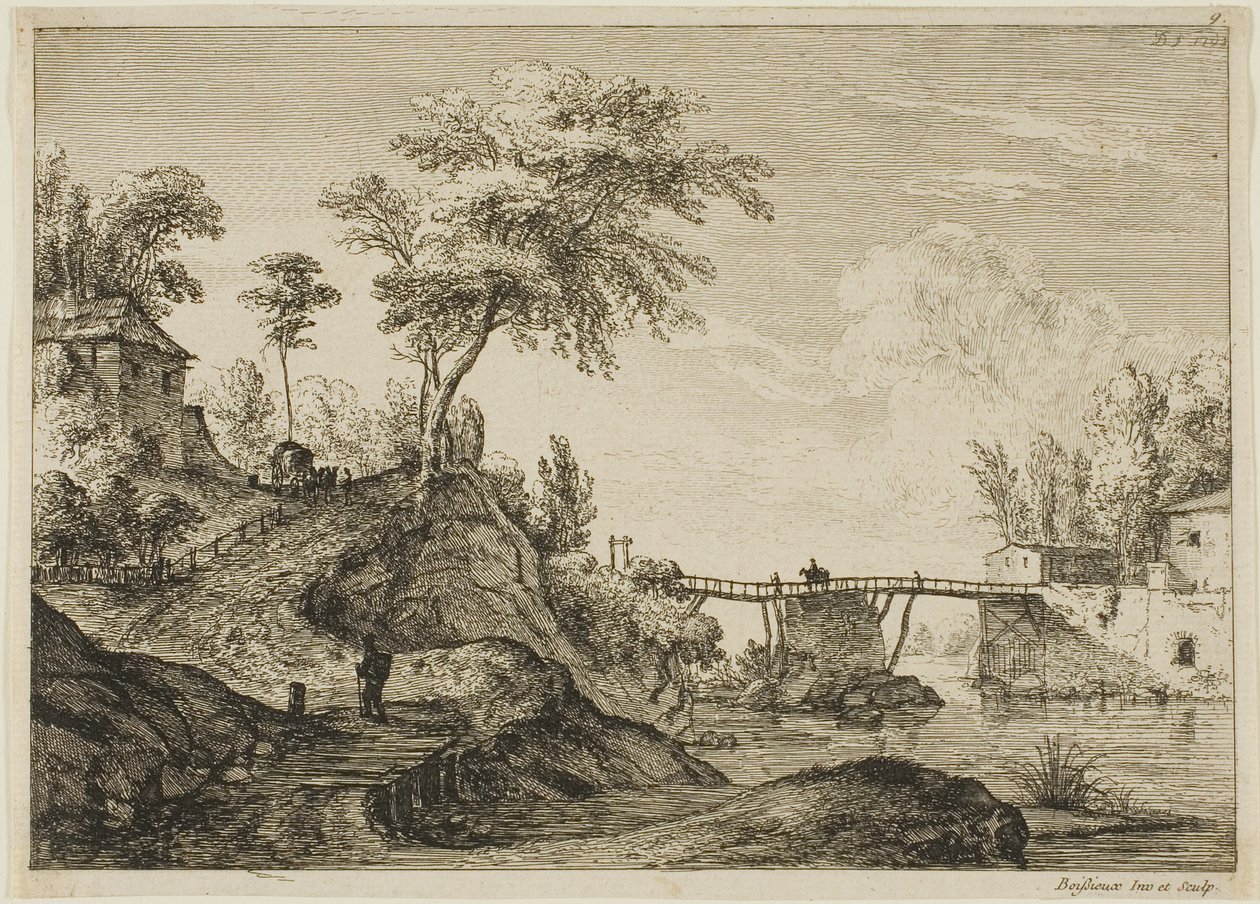 Il ponte di legno da Jean Jacques de Boissieu