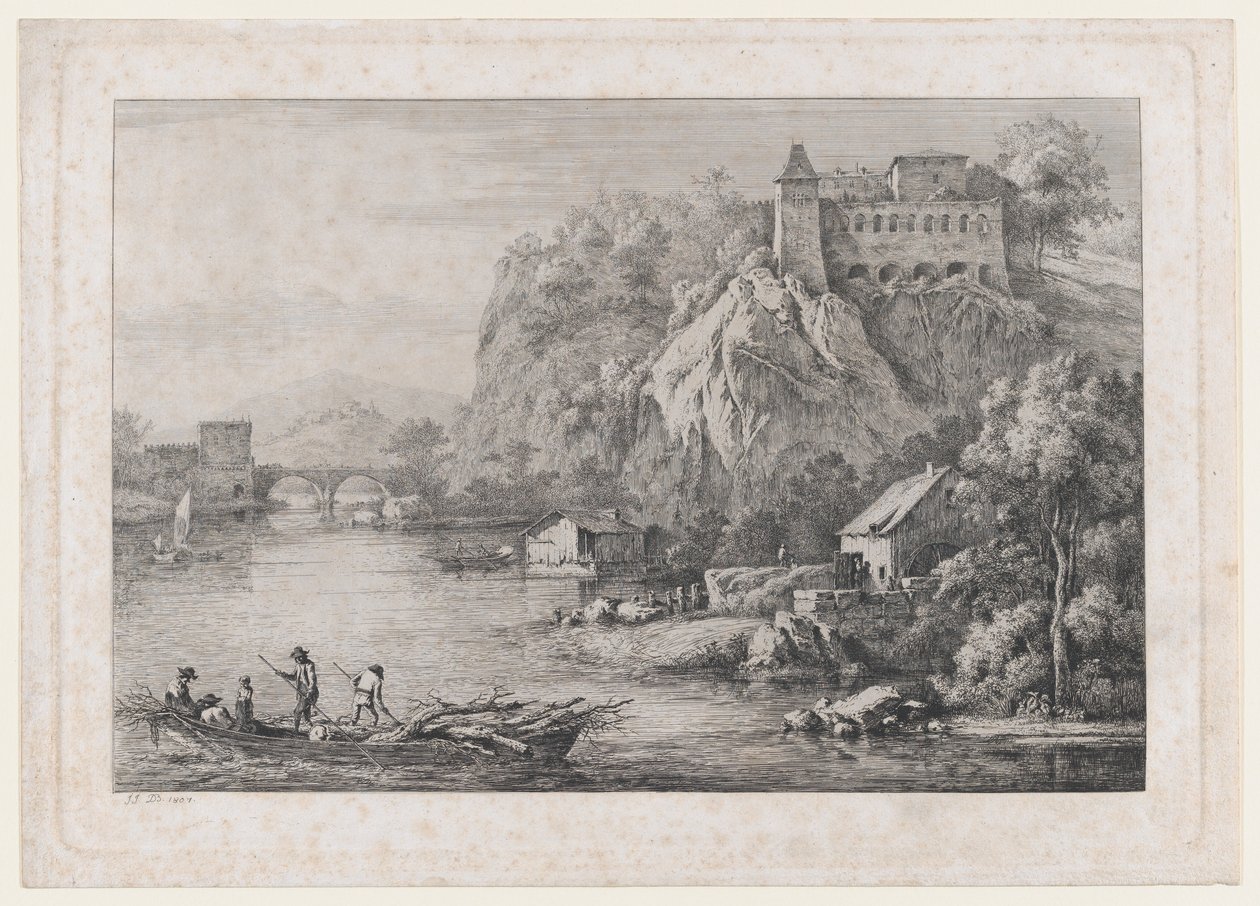 Veduta del Convento dei Carmelitani Scalzi a Lione, 1807 da Jean Jacques de Boissieu