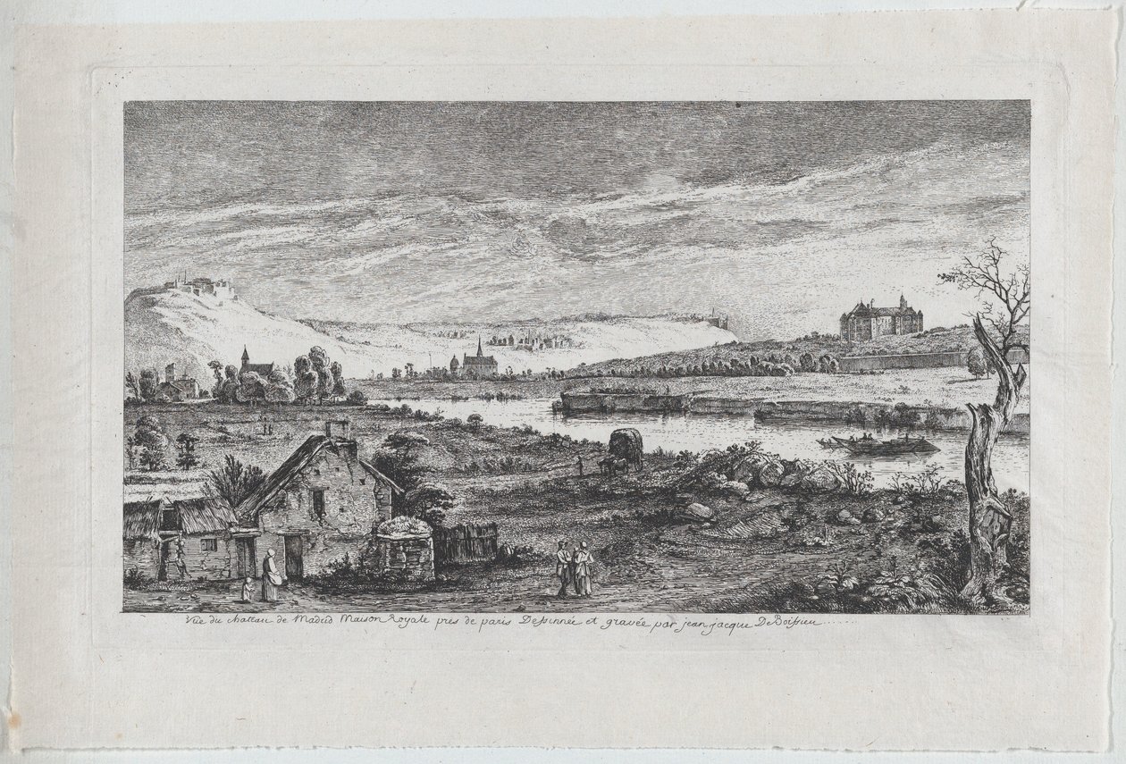 Vista del Castello di Madrid, vicino a Parigi da Jean Jacques de Boissieu