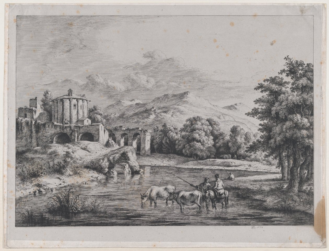 Veduta del Tempio di Vesta, 1774 da Jean Jacques de Boissieu
