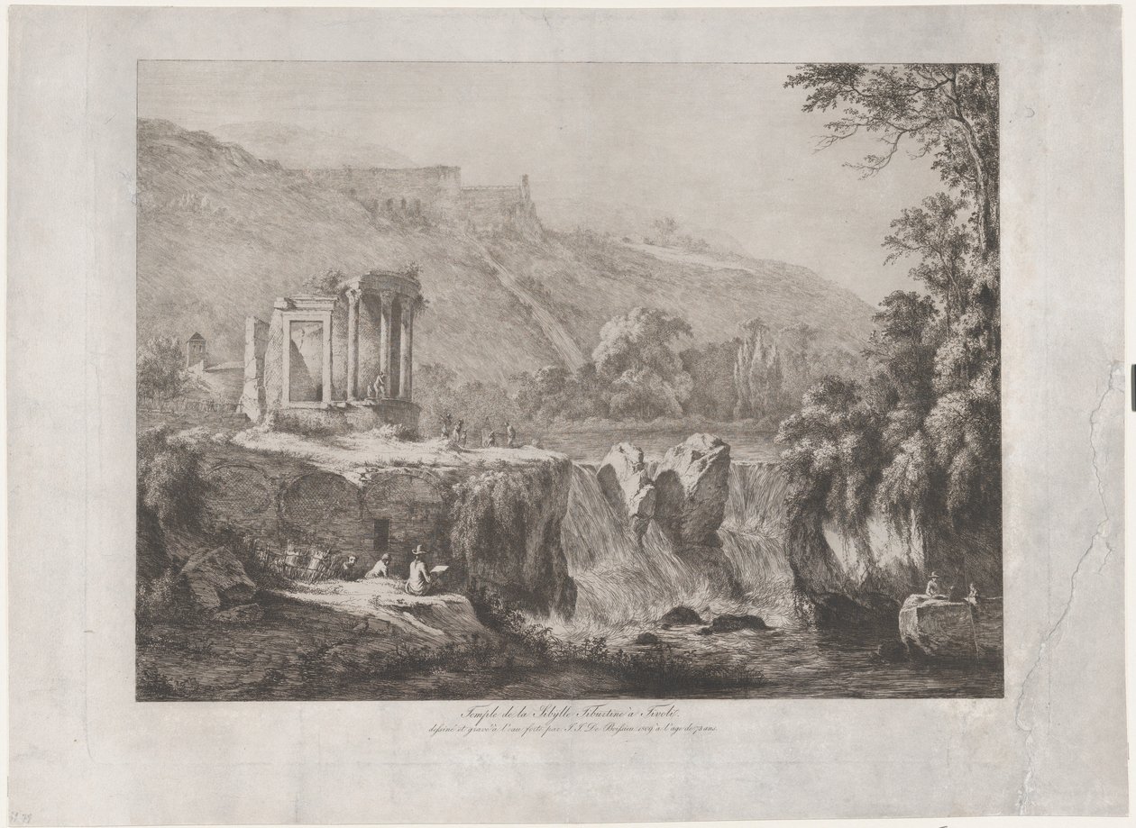 Veduta del Tempio della Sibilla Tiburtina da Jean Jacques de Boissieu
