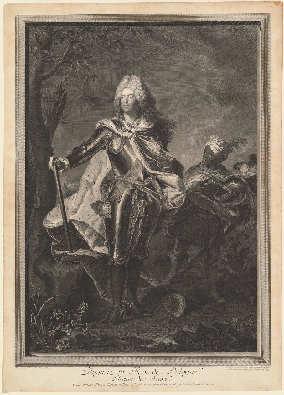 Augusto III, Re di Polonia da Jean Joseph Balechou after Hyacinthe Rigaud