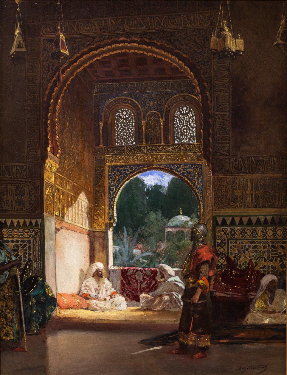 Nel palazzo del Sultano, senza data. (Olio su tela) da Jean Joseph Benjamin Constant