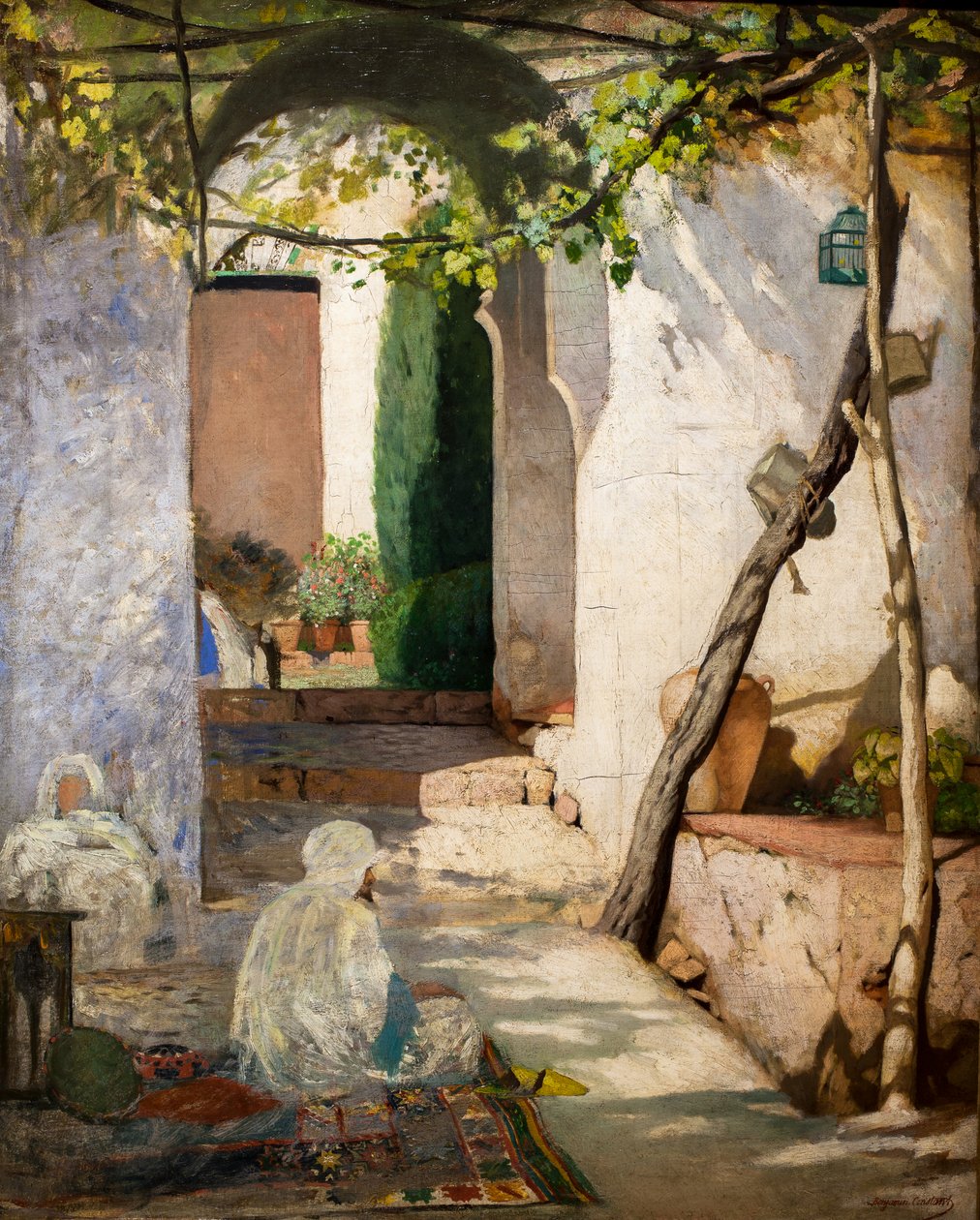 Cortile marocchino, prima del 1880 (Olio su tela) da Jean Joseph Benjamin Constant