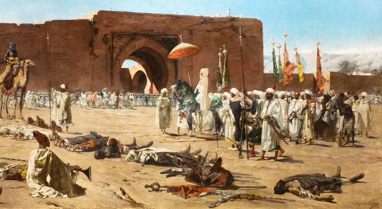 Gli ultimi ribelli, scena storica marocchina (particolare) da Jean Joseph Benjamin Constant