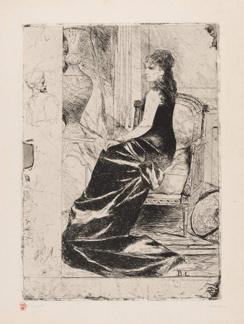 Donna in nero da Jean Joseph Benjamin Constant