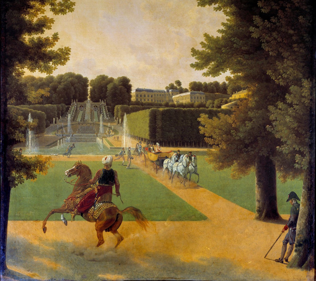 La passeggiata nel parco di Saint Cloud da Jean Joseph Bidault