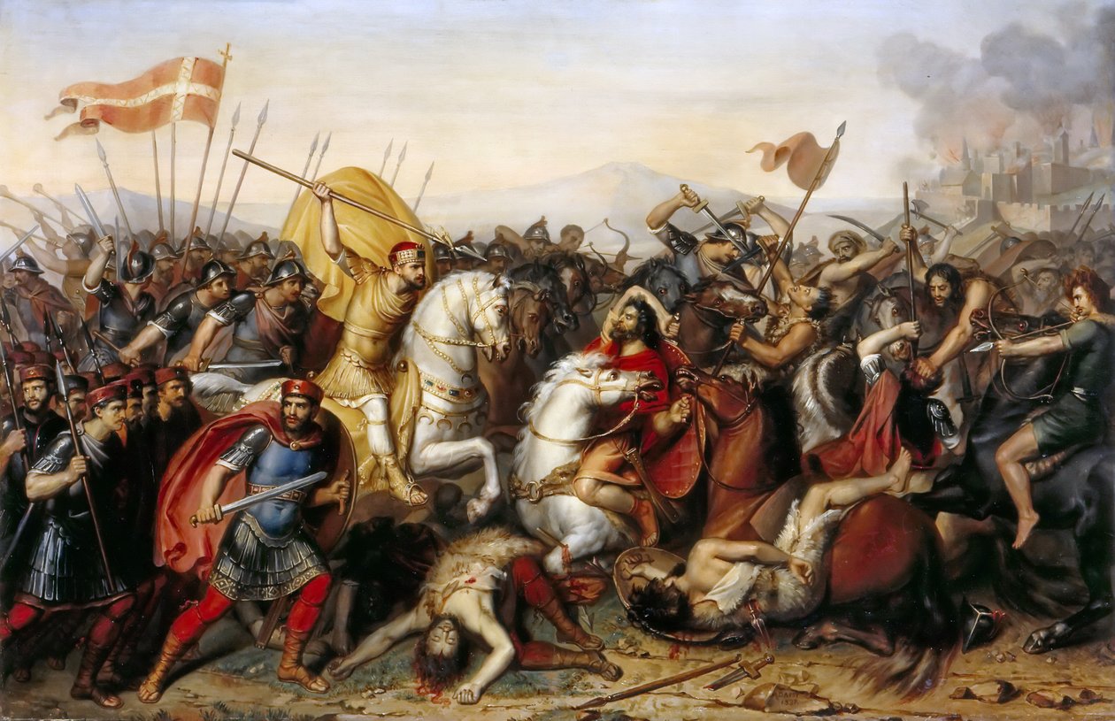 La battaglia di Saucourt-en-Vimeu il 3 agosto 881 da Jean Joseph Dassy