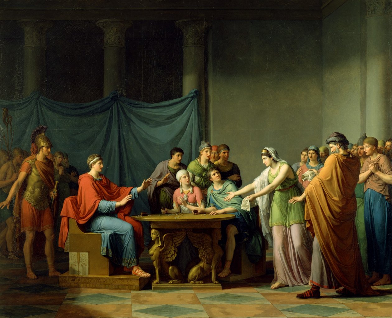Berenice che redarguisce Tolomeo da Jean Joseph Taillasson