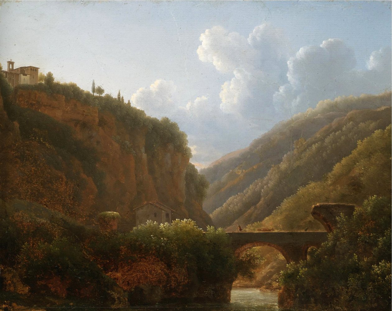 Una veduta del monastero di San Cosimato, a nord di Roma da Jean Joseph Xavier Bidauld