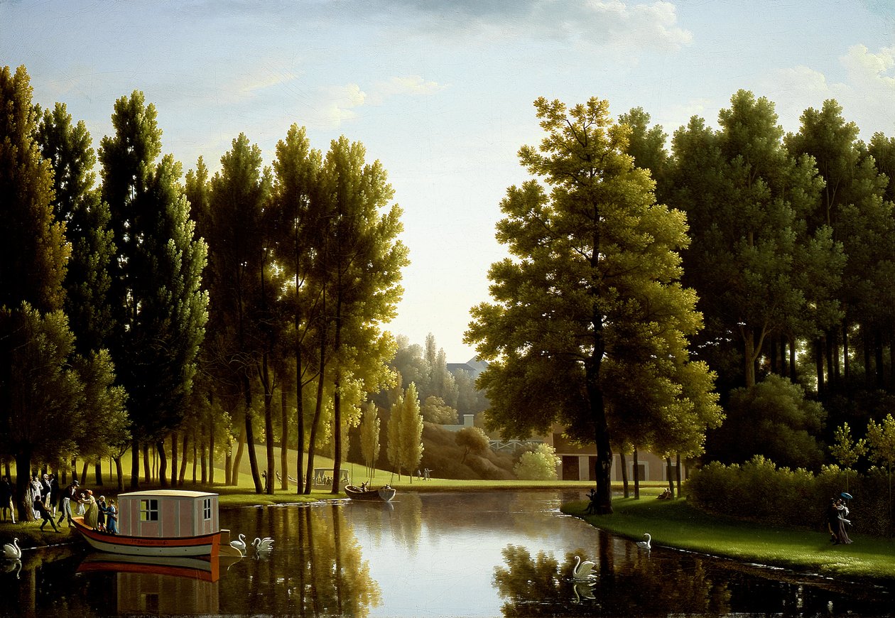 Francese: Le parc à Mortefontaine Il parco di Mortefontaine da Jean Joseph Xavier Bidauld
