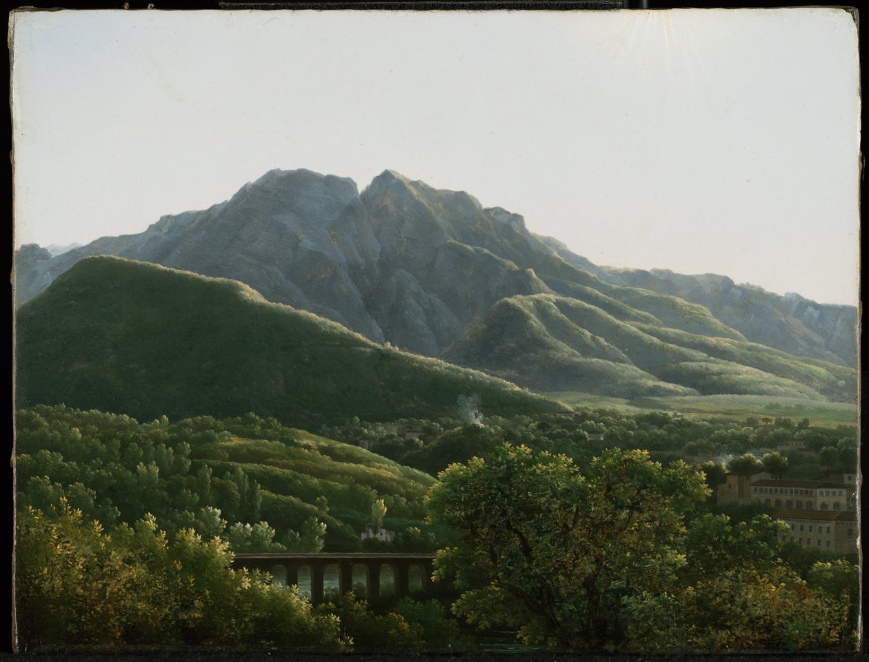 Veduta del Ponte e della Città di Cava, Regno di Napoli da Jean Joseph Xavier Bidauld