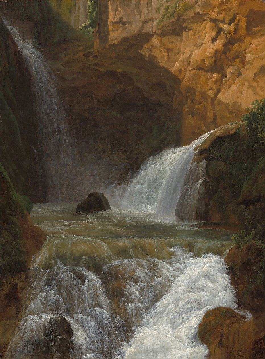 Vista sulle cascate di Tivoli da Jean Joseph Xavier Bidauld
