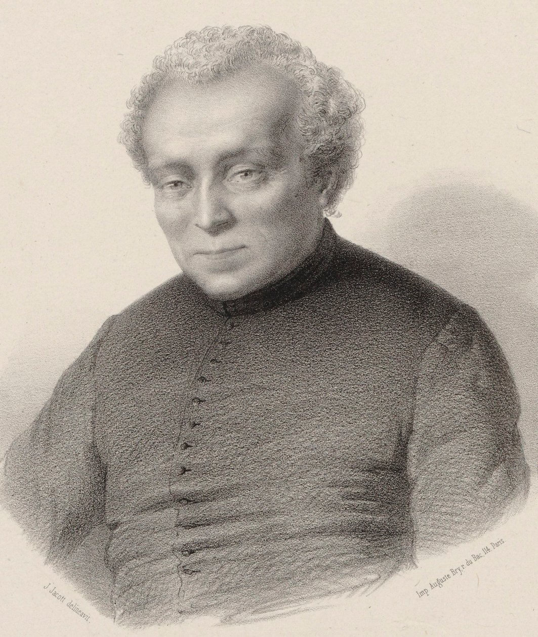 Ritratto del compositore Louis Lambillotte 1797-1855 da Jean Julien Jacott