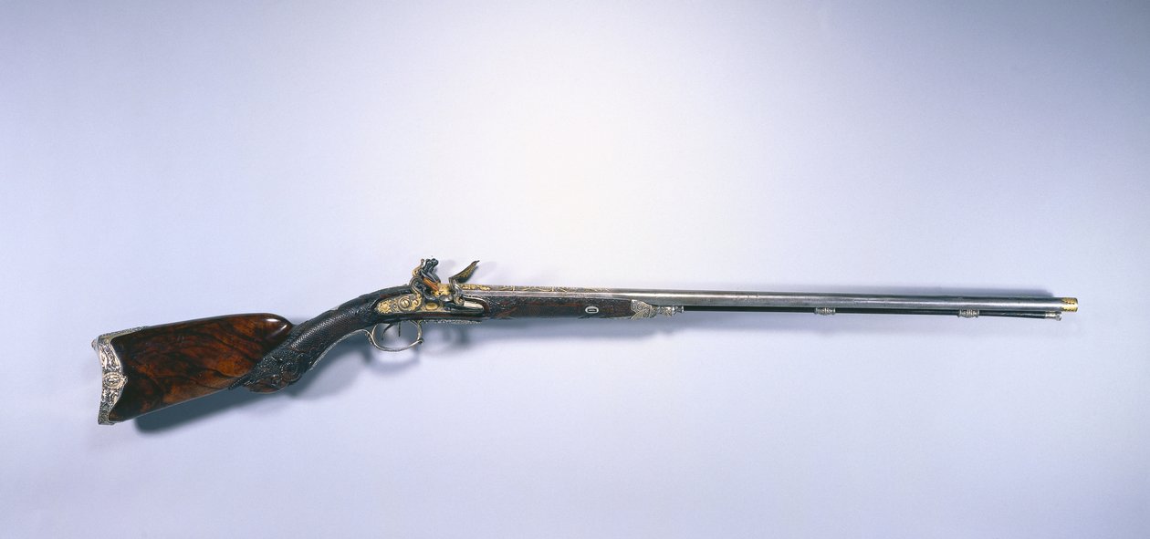 Fucile sportivo a doppia canna a pietra focaia di Napoleone I Bonaparte da Jean Le Page