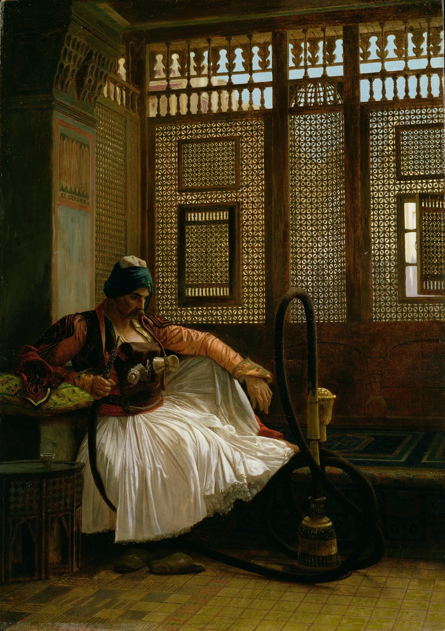 Arnaut che fuma (pannello) da Jean Leon Gerome
