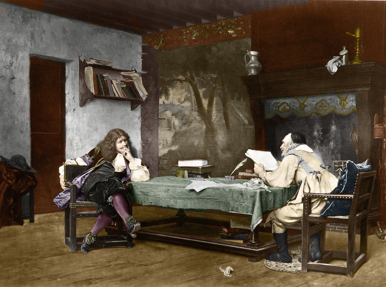 Gli autori Jean-Baptiste Poquelin detto Moliere e Pierre Corneille da Jean Leon Gerome