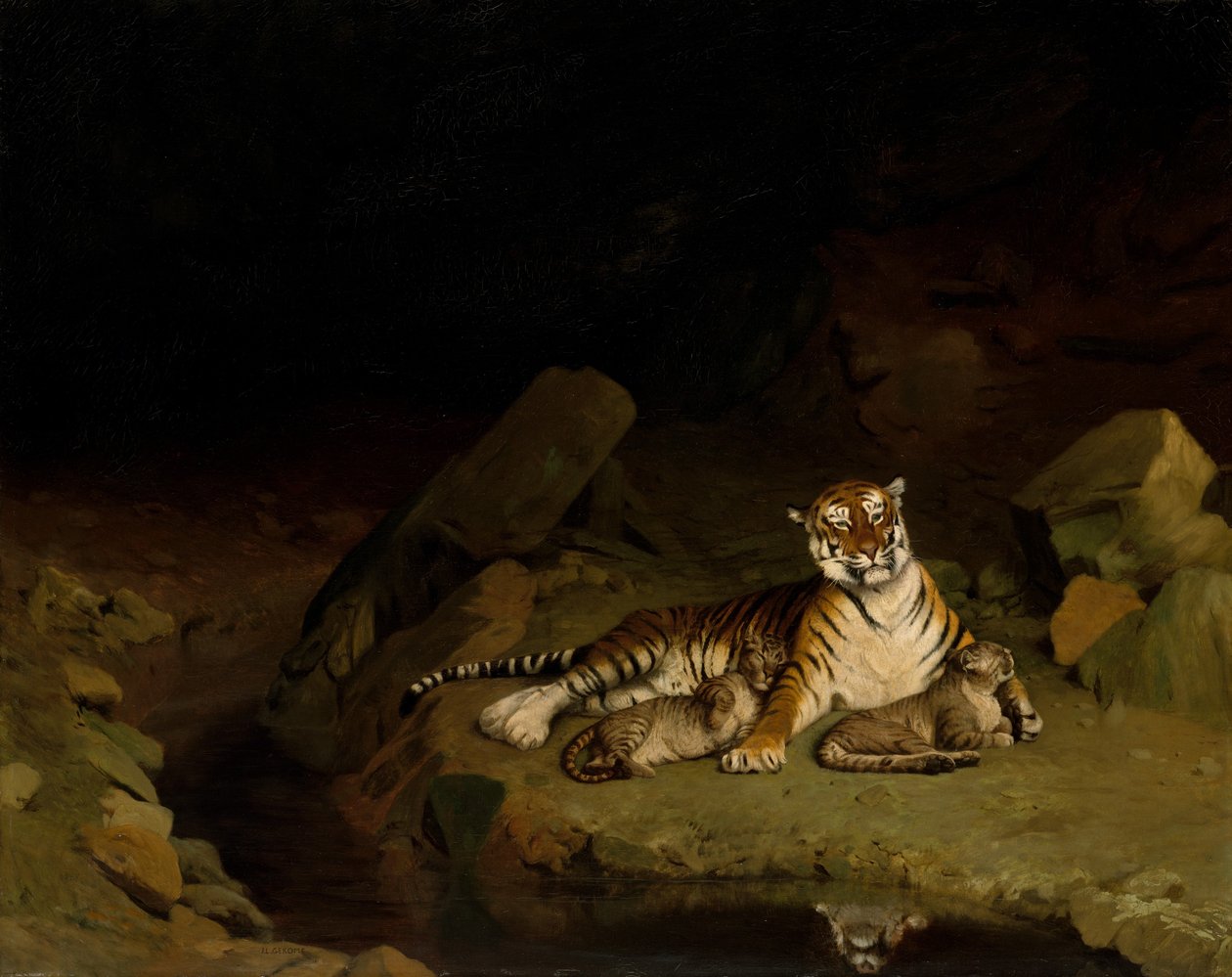Tigre e cuccioli da Jean Leon Gerome