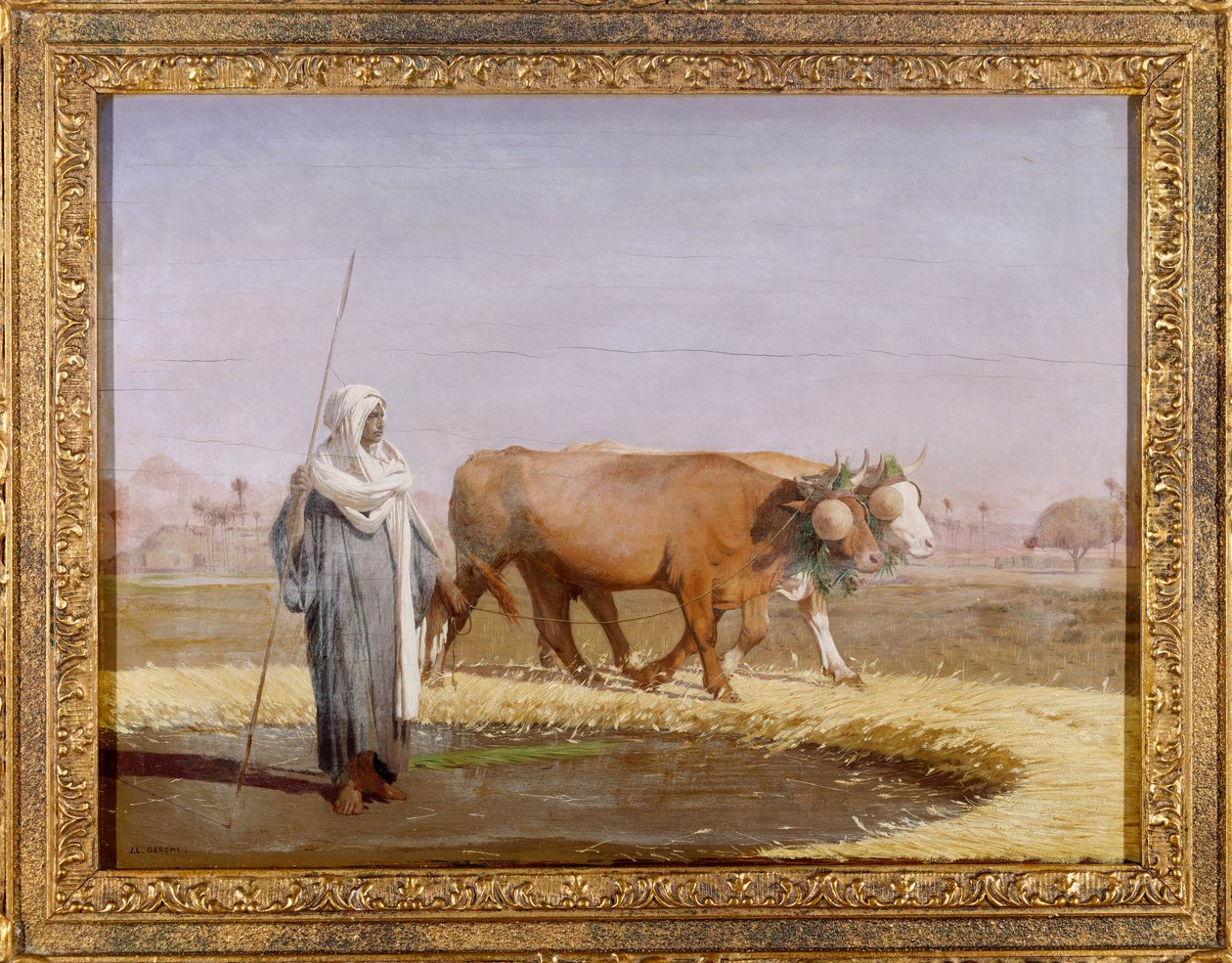 Trebbiatura del grano in Egitto da Jean Leon Gerome