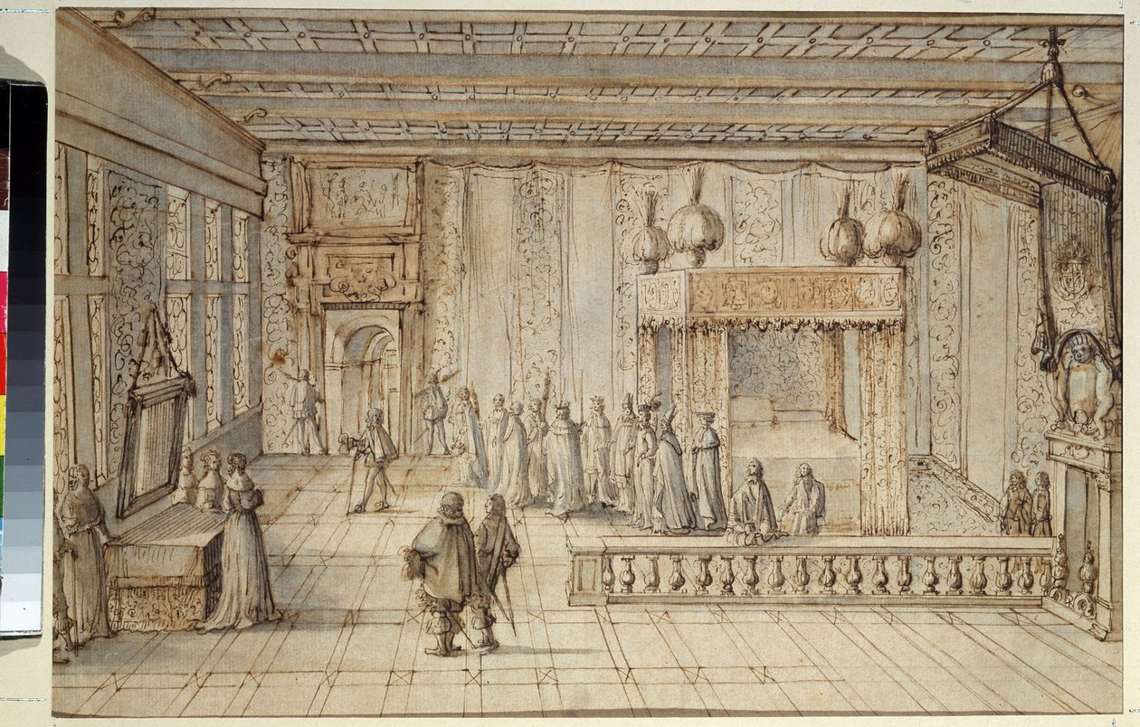 La camera del re Luigi XIV a Versailles da Jean Lepautre