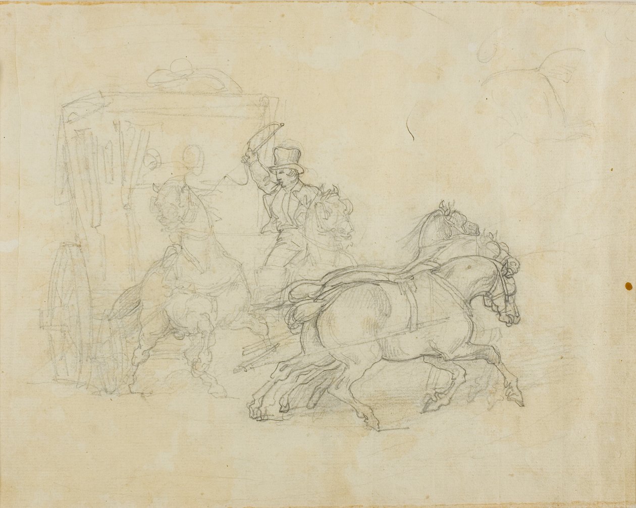 Una diligenza trainata da cinque cavalli da Jean Louis André Théodore Géricault