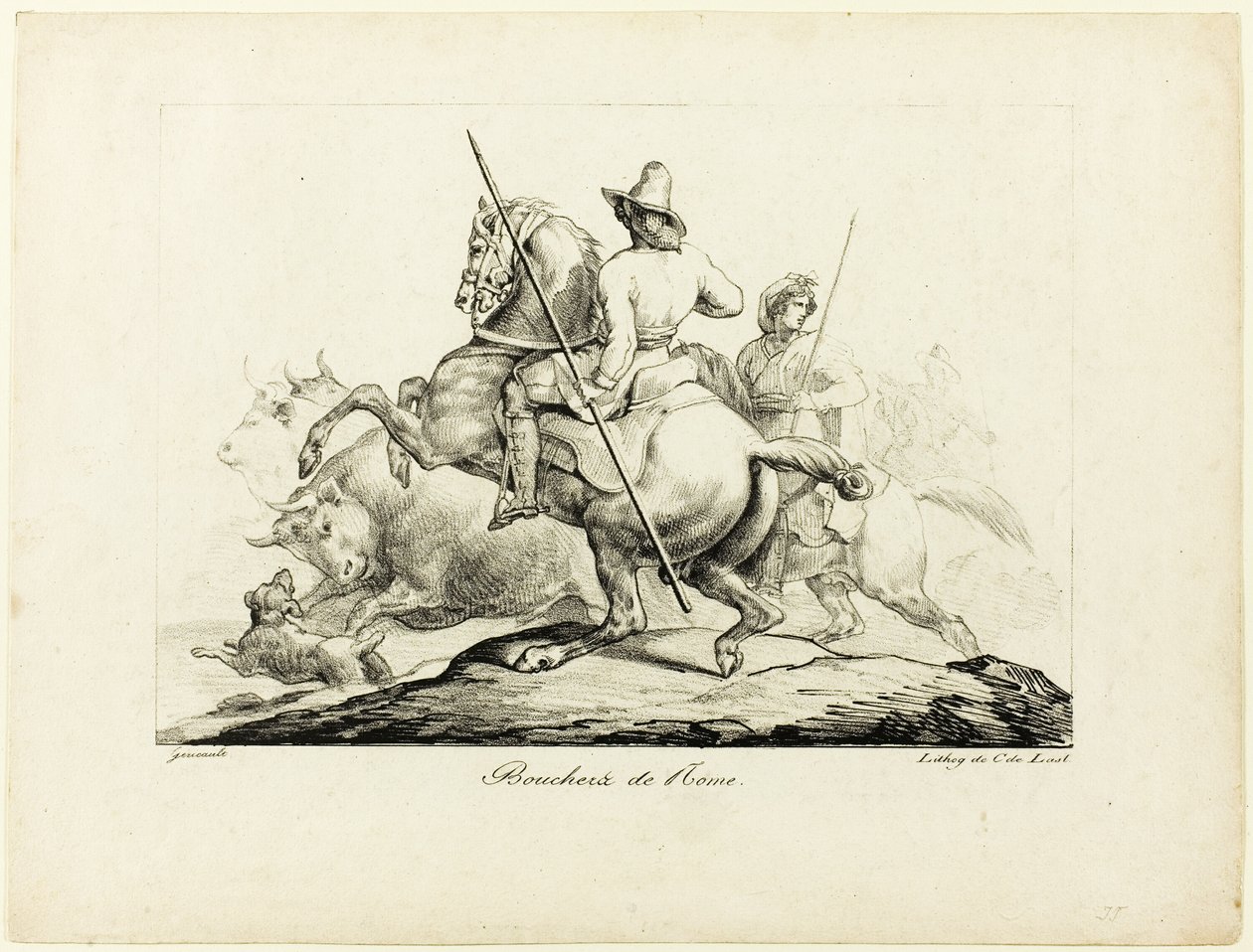 Macellai di Roma da Jean Louis André Théodore Géricault