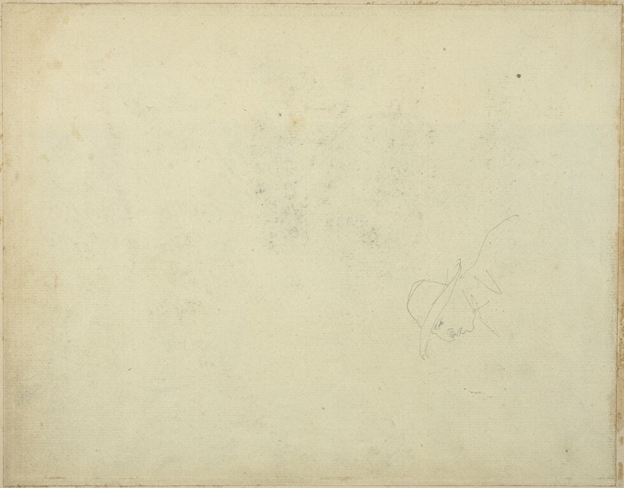 Caricatura di un uomo che indossa un cappello a falde larghe da Jean Louis André Théodore Géricault