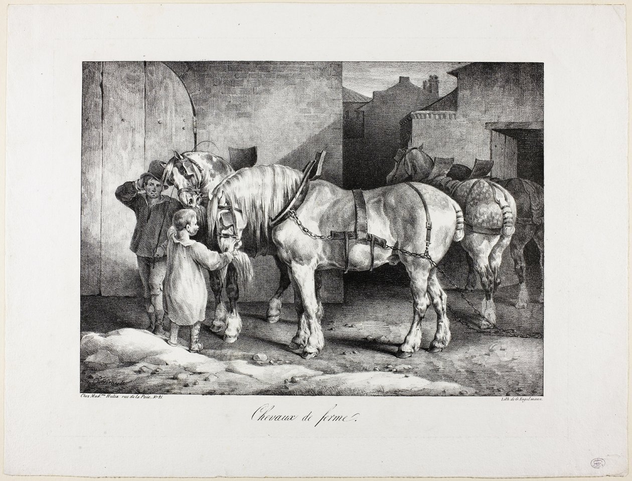 Cavalli di fattoria da Jean Louis André Théodore Géricault