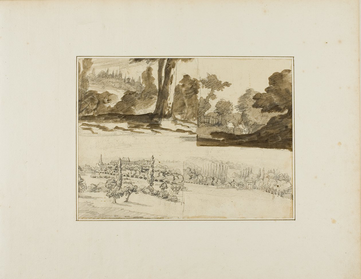Quattro paesaggi da Jean Louis André Théodore Géricault