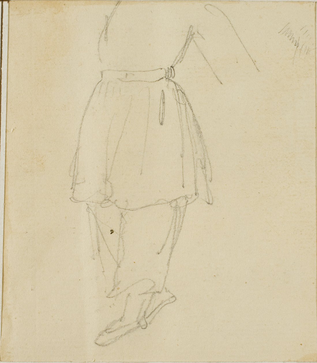 Parte inferiore di una figura in abiti da lavoro da Jean Louis André Théodore Géricault