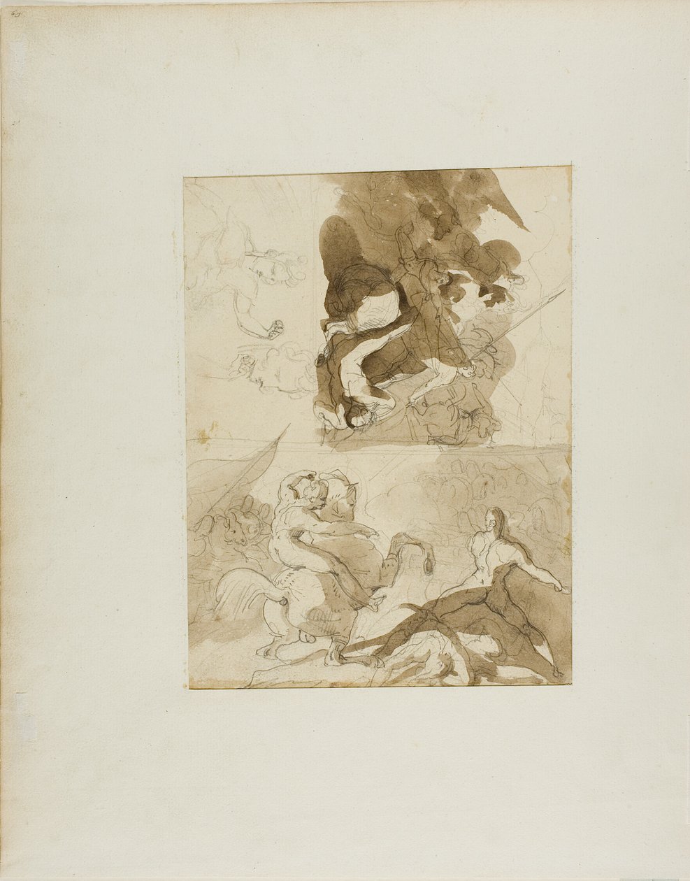 Schizzi per una battaglia di cavalleria da Jean Louis André Théodore Géricault
