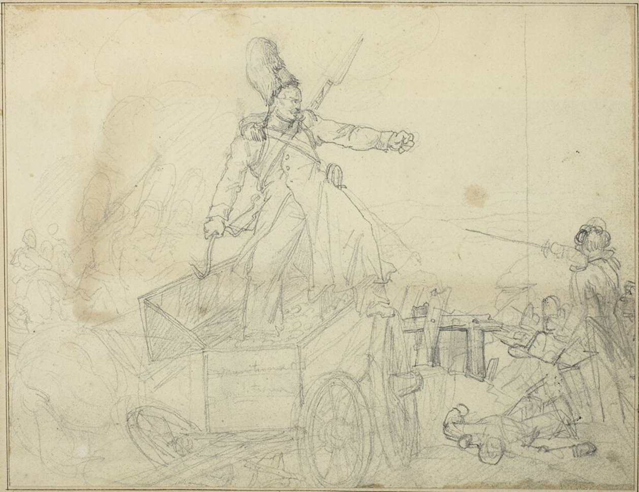 Studio per cassone di artiglieria da Jean Louis André Théodore Géricault