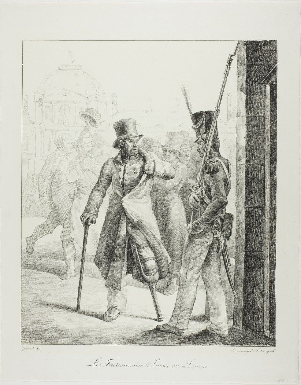 La sentinella svizzera al Louvre da Jean Louis André Théodore Géricault