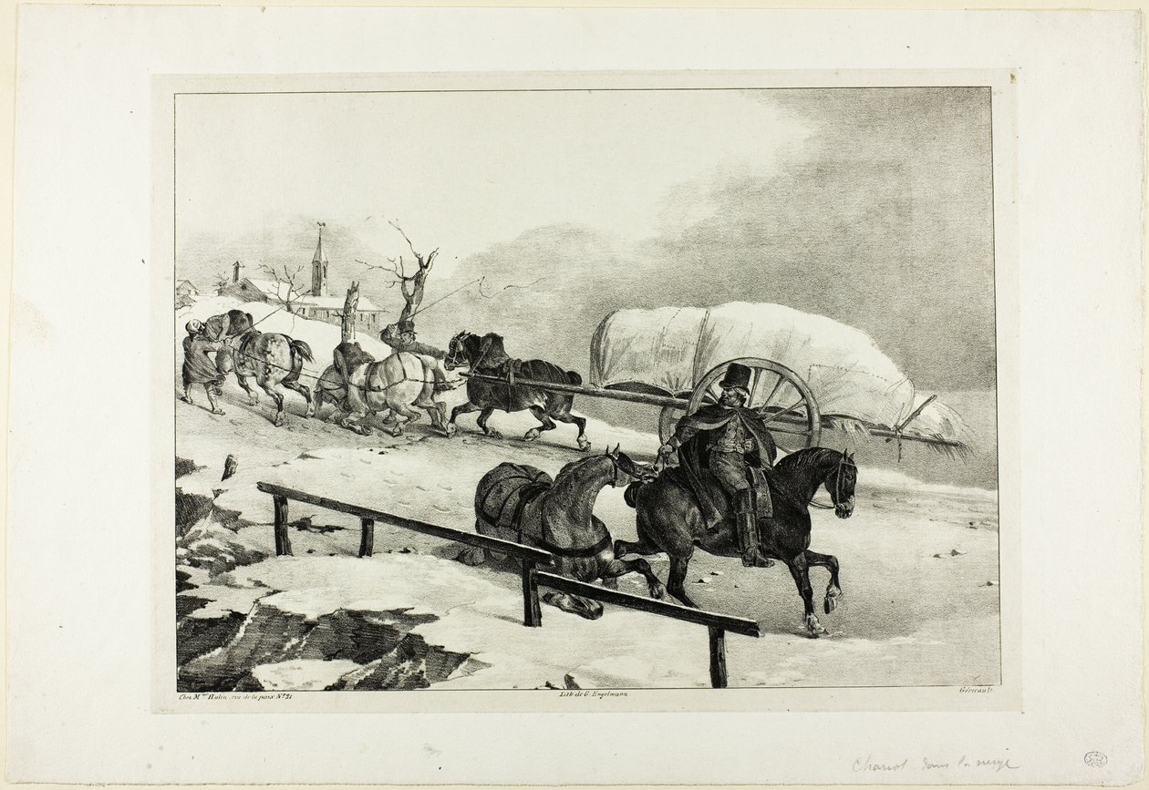 Carro che sale su un pendio da Jean Louis André Théodore Géricault