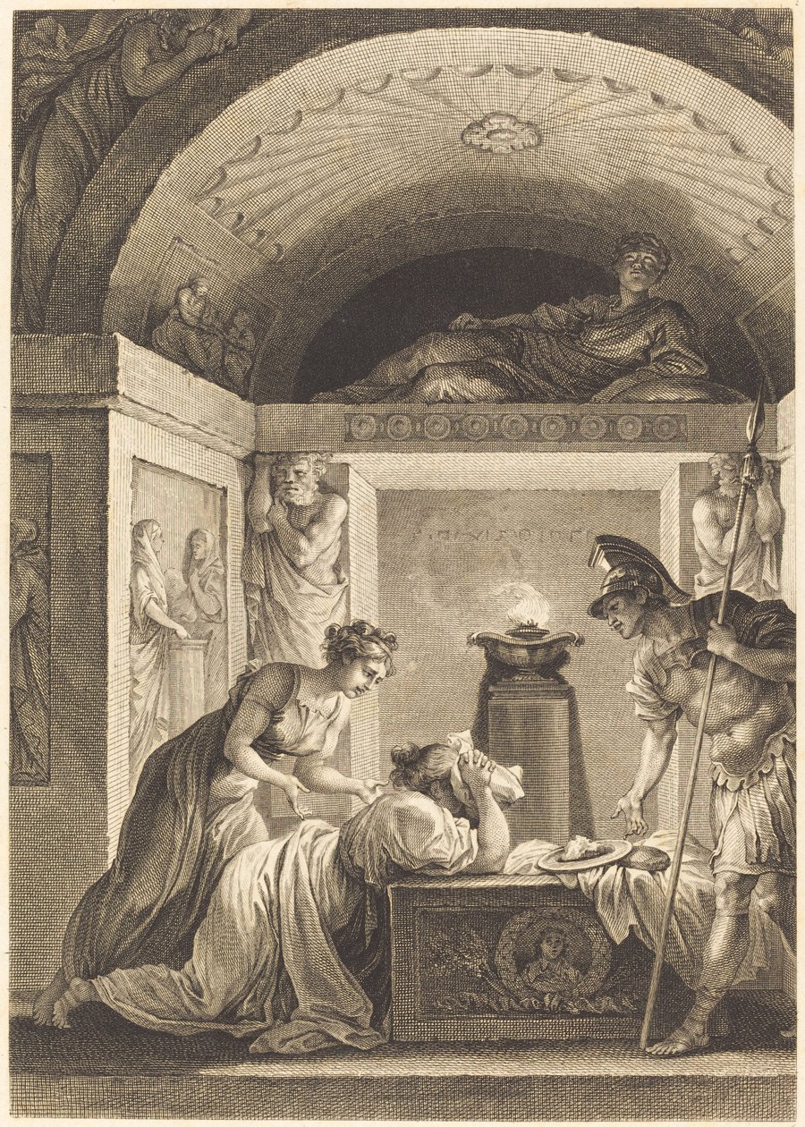 La matrona di Efeso da Jean Louis Delignon and Antoine Jean Duclos after Jean Honoré Fragonard