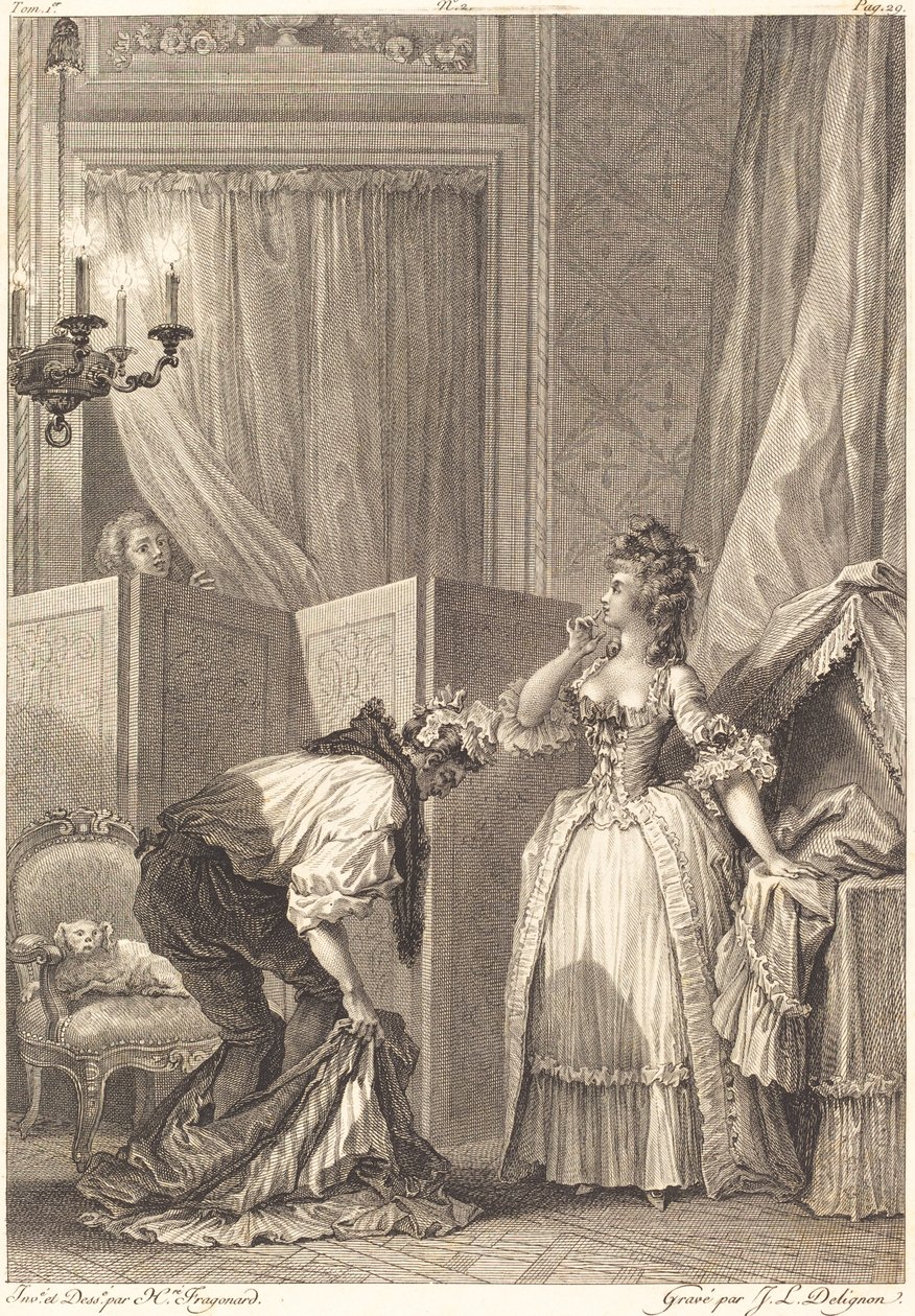 Le cocu battu et content da Jean Louis Delignon and Antoine Jean Duclos after Jean Honoré Fragonard