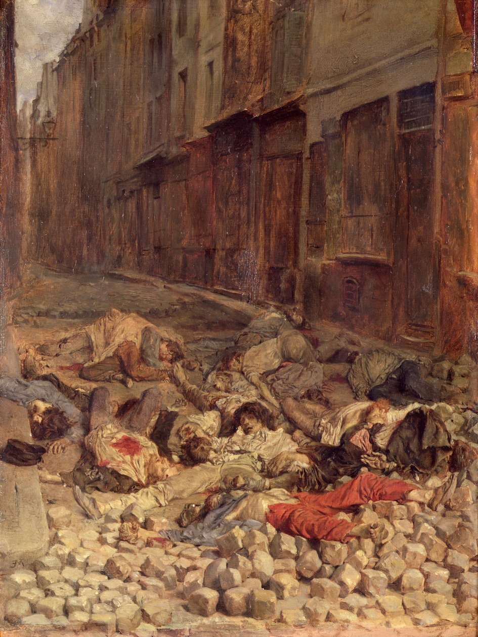 Barricata in Rue de la Mortellerie, giugno 1848 (Memoria della guerra civile) 1849 da Jean Louis Ernest Meissonier