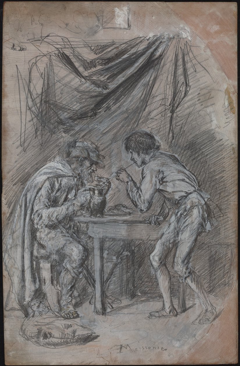 Lazarillo de Tormes che Ruba da Bere a un Cieco da Jean Louis Ernest Meissonier