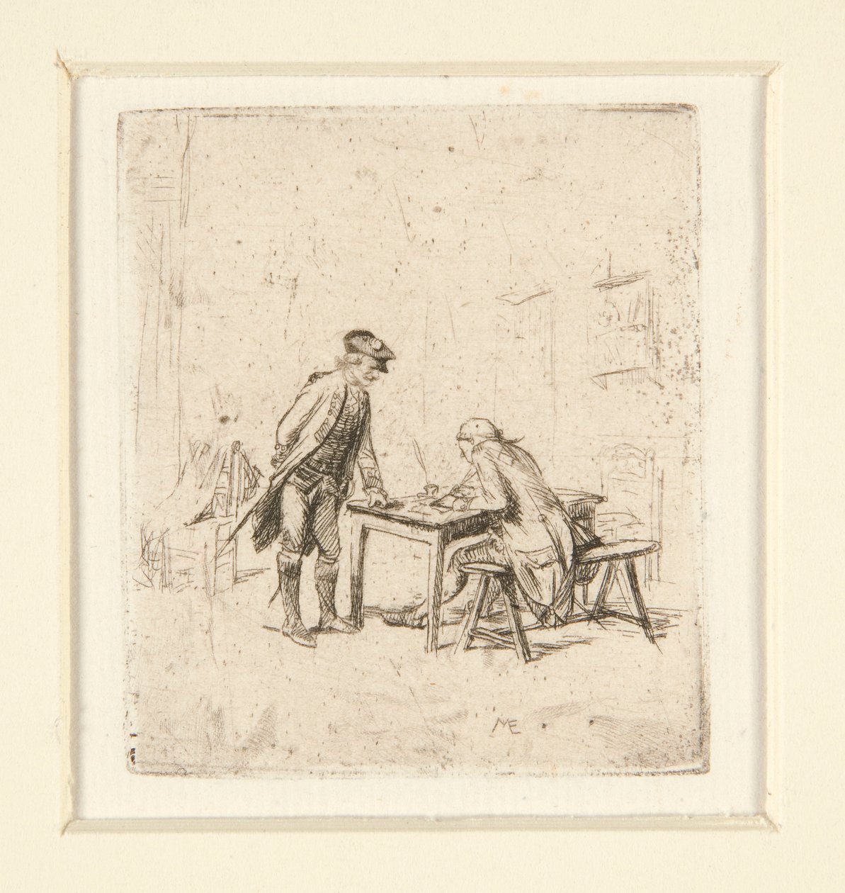 Il Rapporto e Arlecchino da Jean Louis Ernest Meissonier