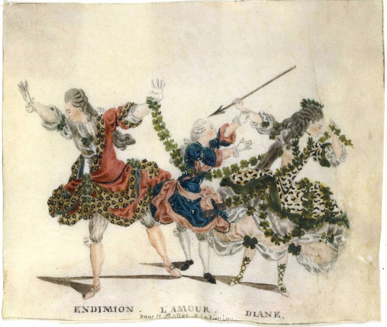 Costume per il balletto Endimione di Gaetano Vestris da Jean Louis Fesch